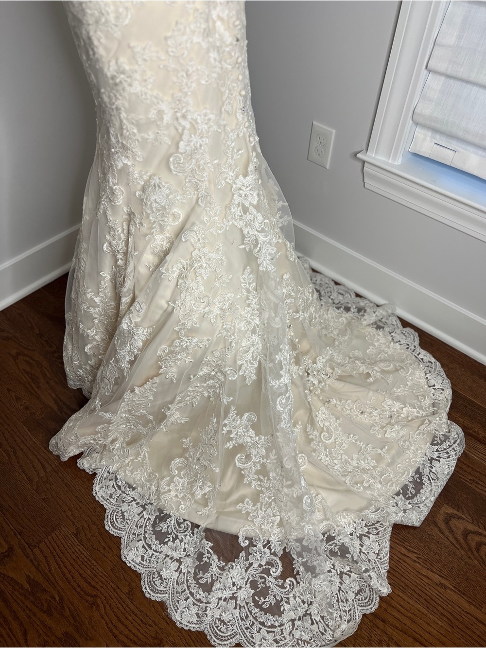 Allure Bridals Champagne Lace Corset Gown - Picture 5 of 8